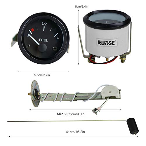 Image of Rupse Fuel Sender Unit Boat Fuel Tank Sending Unit Fuel Water Level Sensor Stainless Steel Fuel Sender and Fuel Gauge for Boat Car Truck RV (6 inch (150mm)) (52mm (2 inch))