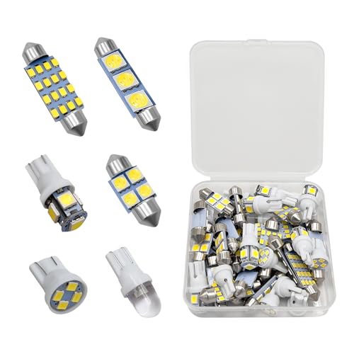 Kit de 42 luces LED interiores para auto T10 DE3175