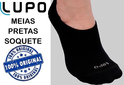 Kit com 10 Meias Sport, Lupo, Adulto Unissex, Preto, 41 - 44