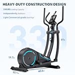 Dripex Elliptical Exercise Machine, Hyper-Quiet Magnetic Elliptical Machine for Home, Elliptical Training Machines with 16 Levels Resistance, 8KG Flywheel, Pulse Sensor, 15.3IN Stride - Image 4