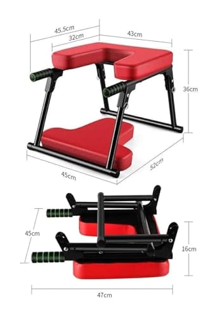 Foldable Yoga Headstand Bench with Double Armrests, Inversion Chair for Fitness, Gym Home, Relieve Fatigue Build Body