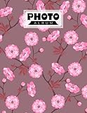  Photo Album: Cherry Blossom Album, Large Photo Albums with Writing Space Memo, Extra Large Capacity Picture Album, Family, Baby, Wedding, Travel Photo ... Pages, Size 8.5\