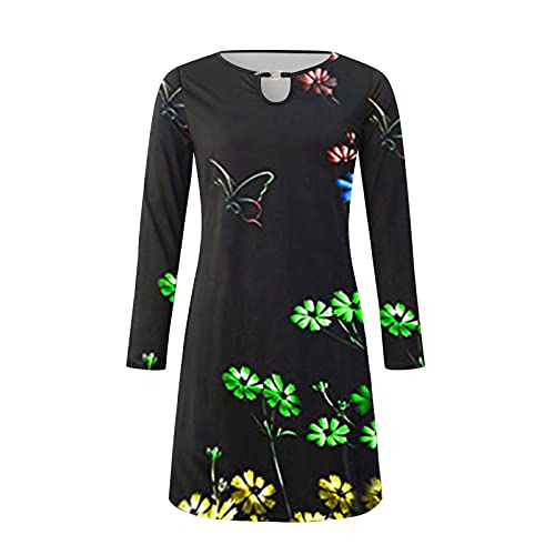 Robe maxi imprimé rayures asymétriques et manches longues évidées - 7