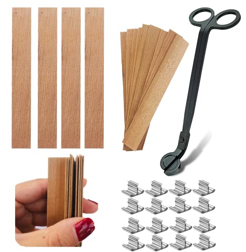 Mechas de Madera para Velas con 150 Clips Base miniatura 2