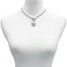 Juicy Couture SIlvertone Heart Charm Pendant Necklace For Women