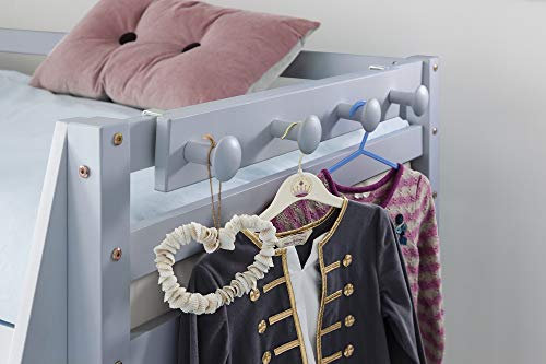 Noa and Nani - Gancho para abrigos y perchero para cama de cabina o litera, color gris
