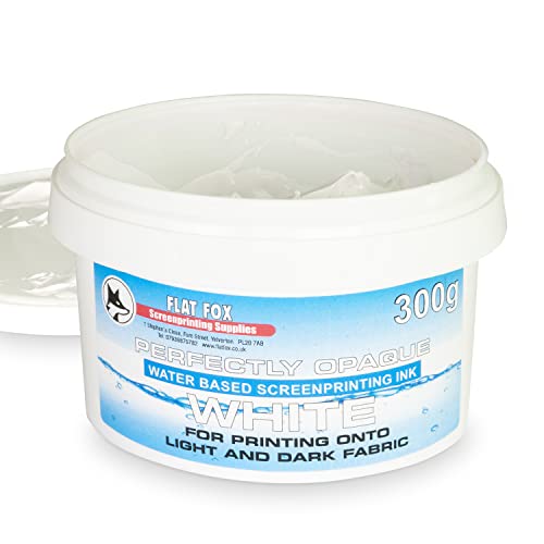 Flat Fox Siebdruck-Tinte auf Wasserbasis (weiß, 300 g)