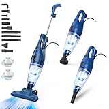 Corded Vacuum Cleaner, 12-in-1 Vacuum Cleaners for Home 15Kpa Power Suction Lightweight Stick Vacuum with Washable HEPA Filter Converts to a Handheld Vacuum for Home, Pet Hair, Carpet, Hard Floors