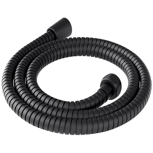 Manguera ducha negra 2m universal acero inoxidable flexible anti-torsion conexion universal manguera negra ducha 200 cm
