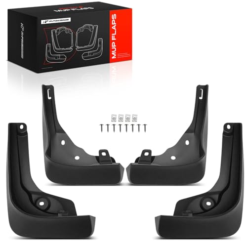 Image of A-Premium Mud Flaps Compatible with Mercedes-Benz | for Mercedes-Benz E350 /E450 2024 Sedan, No Drilling Required Mud Guards with Hardware Accessories, Set of 4 Front and Rear