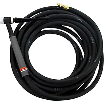 Lincoln Electric PTA-17 TIG Torch - for Air-Cooled TIG Welding - Rigid Torch Head - 25 FT, 1 Piece Cable - K1782-3