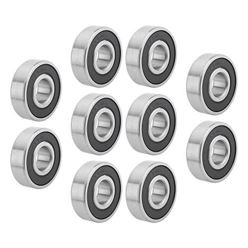 Othmro 内径12mm 外径32mm 厚さ10mm 両面ゴムシール 6201-2RS 10個入り ベアリング 深溝玉軸受 高炭素クロム軸受鋼 ミニベアリング ボールベアリング スチールボール 単列転動体 修理部品 工作機械電子機器用 ミニチュアベアリング 機械製造用 プーリーブロック用 高強度ベアリング ホイールワイヤーロープリフトガイド