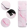 Homakover Heat Resistant Neoprene Curling Iron Cover Bag, Universal Curling Iron Cover Sleeve, Flat Iron Curling Wand Travel Case Pouch for Travel, Gym, or Home, 15 x 5 Inches (Pink Marble Pattern) #2