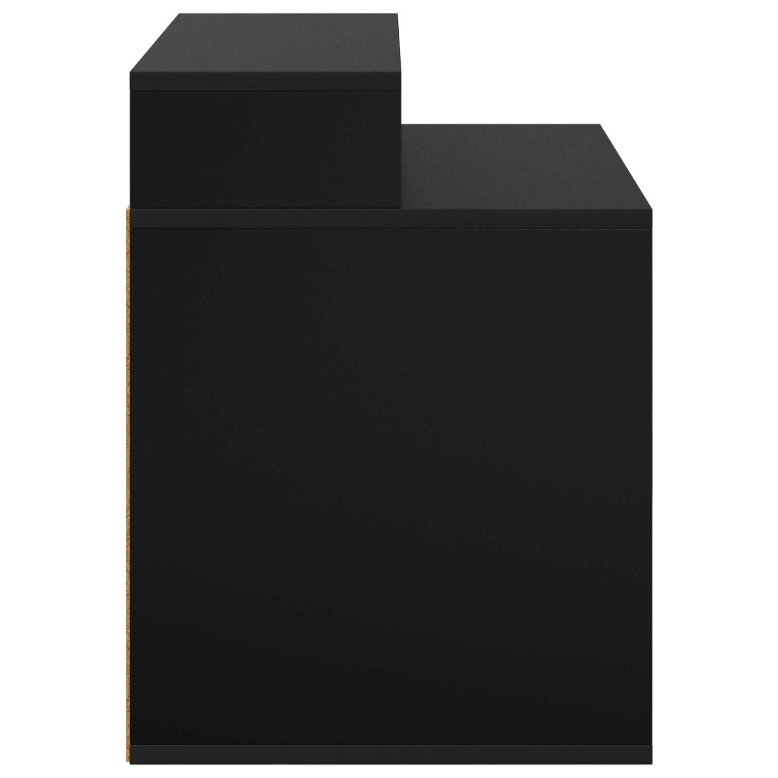 Katzenhaus Schwarz 42,5 x40 x 53,5 cm - Moderne Katzenhöhle aus Holzwerkstoff für drinnen, Katzenhütte und gemütlicher Rückzugsort für das Wohnzimmer
