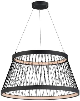ET2 Lighting E20983-BK Loom - 60W 2 LED Pendant-18.75 Inches Tall and 31.5 Inches Wide