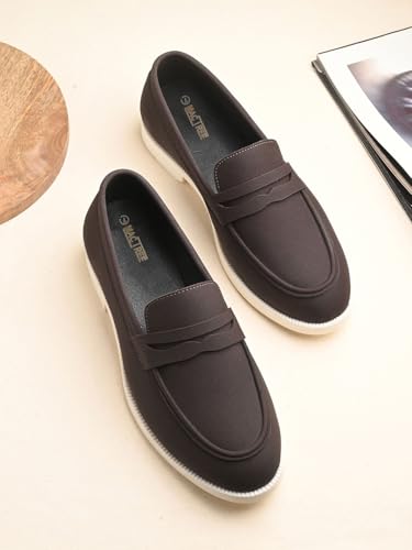 Image of MACTREE Suede Leather Stylish Loafers Shoes for Men