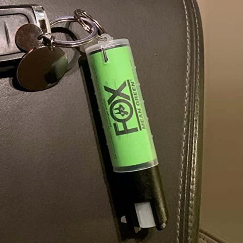 Nw Self Defense Products Fox Labs, Mean Green® - Clear Sleeve Key Chain Cone/Fog (15 Gram) Twist Top #TOP3