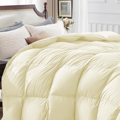 Image of Restful Sleep All Weather Comforter Single Bed Size - Dohar /Rajai /Blanket /Duvet -250 GSM Quilt Soft Microfiber Fill Single Size (60 inchX90 inch) - Ivory Color