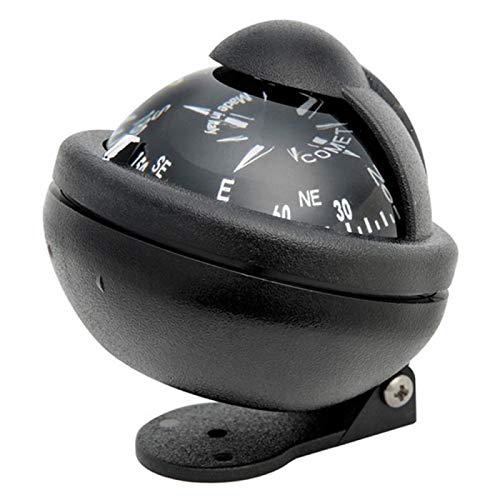 OSCULATI Compas Comet Noir sur étrier - 2''1/2 - Ø 80 mm x 50 mm - Métal ou Plastique - Design avec cadre noir