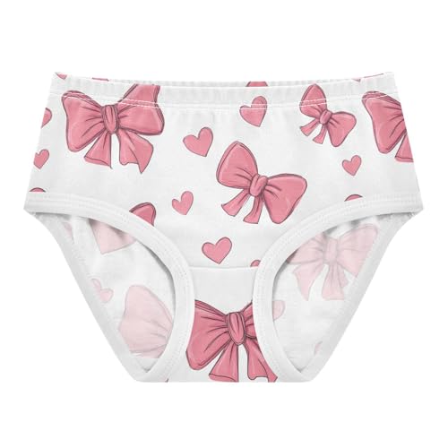 Wusikd Pink Bows Hearts (4) Girls' Underwear Cotton Girls Briefs Soft Toddler Underwear 2T - Main Image