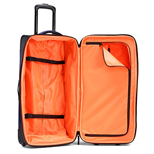 High Sierra Dells Canyon 28-Inch Wheeled Duffel Bag - Large Rolling Duffel Bag - Travel Duffel Bag with Wheels True Navy/Black/Sports Blue