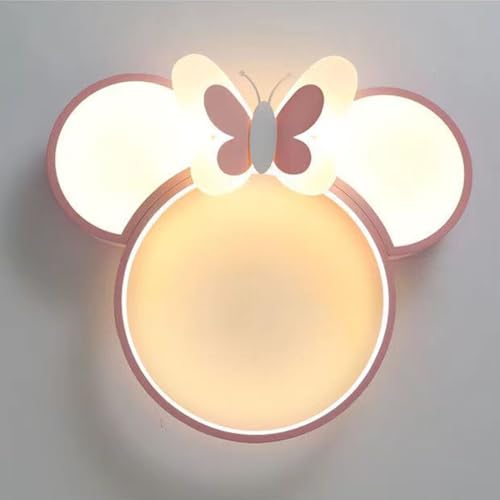 Plafonnier rose télécommandé et réglable de 55 cm moderne
