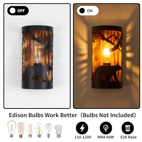 Monaxon Rustic Bear Wall Sconces thumb #5