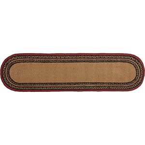 VHC Brands Rustic & Lodge Tabletop & Kitchen-Cumberland Oval Jute Bedding Accessory, Runner 13x36, Almond Tan VHC Brands Rustic Lodge Tabletop Kitchen Cumberland Oval Jute Bedding Accessory Runner 13×36 Almond Tan