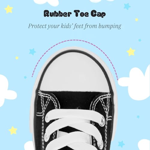 Kids Canvas Shoes for Toddler Little Big Kid Boys Girls Cushioned Canvas Sneakers Lightweight Non-Slip Durable Casual Shoes4