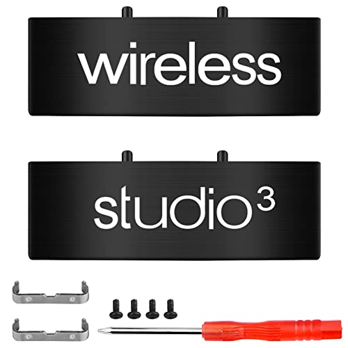 Studio 3 Scharnier Ersatz Studio3 Wireless Kopfbügel Schrauben Ersatzteile Zubehör Kompatibel Mit Studio3 Wireless Over-Ear Kopfhörer (Schwarz) Cover