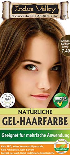 IndoNatura Indus Valley Gel-Haarfarbe Dunkles Kupferblond Cover