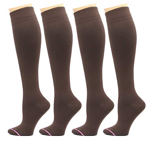 Image of 4 Pairs Pack Women's Dr. Motion Graduated Compression Knee High Socks