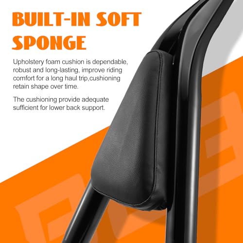 Sissy bar de 63.5 cm pour Harley Davidson Street Glide dossier passager en acier robuste - 5
