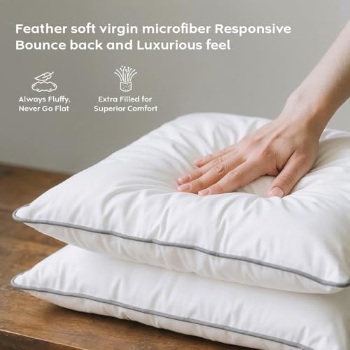 Image of AYKA Microfiber Cushion Filler Set of 5 (24x24 Inch) | Soft & Fluffy Sofa Cushions Inserts | Premium Polyester Fiber Throw Pillows for Sofa, Couch, Bed & Living Room Decor | White