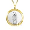 Custom Pet Fur Locket Necklace Urn Necklace for Ashes with Name Photo Portrait Cremation Jewelry Stainless Steel Pet Memorial Keepsake Pendant Necklace Loss of Dog Cat Jewelry Gift for Women Men