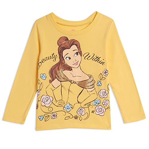 Disney G0T1729PR Princess Cinderella Toddler Girls 3 Pack Long Sleeve Ruffle T-Shirts 4T Multicolored thumb #1