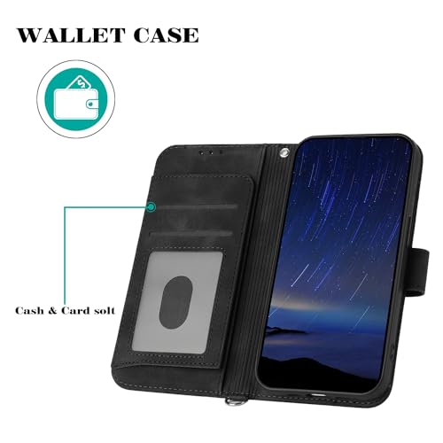 Netany Lanyard Case for Google Pixel 6 Pro, PU Leather Wallet Phone Case with Adjustable Crossbody Lanyard Strap - Image 3