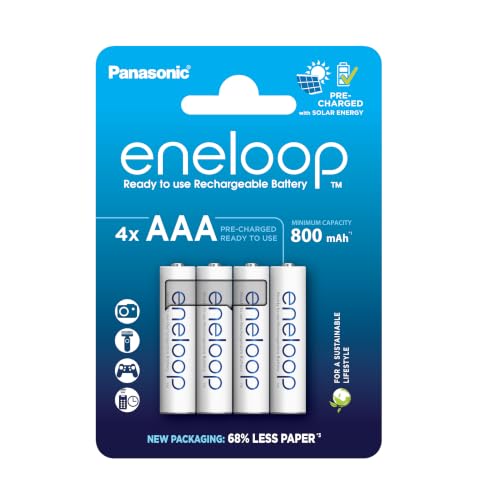 eneloop - Pilas Recargables AAA (Paquete de 4) - 800 mAh NiMH