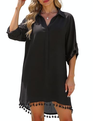 Women Swimsuit Cover Up Tassel 2025, Beach Cover Ups for Women, Beach Bathing Suit for Swimwear Bikini Dress