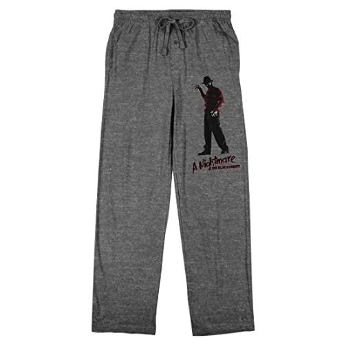 Nightmare On Elm Street Freddy Men's Graphite Heather Sleep Pajama Pants