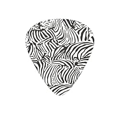 Lot de 12 médiators de guitare avec motif zèbre abstrait blanc et noir pour guitare électrique, basse acoustique, cadeau pour les amateurs de guitare acoustique avec boîte - Les Beatles, Paul McCartney, John Lennon, RIngo Starr, George Harrison