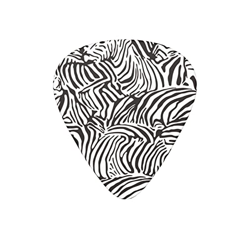 Lot de 12 médiators de guitare avec motif zèbre abstrait blanc et noir pour guitare électrique, basse acoustique, cadeau pour les amateurs de guitare acoustique avec boîte - Les Beatles, Paul McCartney, John Lennon, RIngo Starr, George Harrison Lot de 12 médiators de guitare avec motif zèbre abstrait blanc et noir pour guitare électrique, basse acoustique, cadeau pour les amateurs de guitare acoustique avec boîte