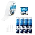 Kohree RV Roof Sealant 4 Pack?Self-Leveling Lap Sealant White Buddle RV Sealant Tape, 2in x 50ft UV & Weatherproof Sealant