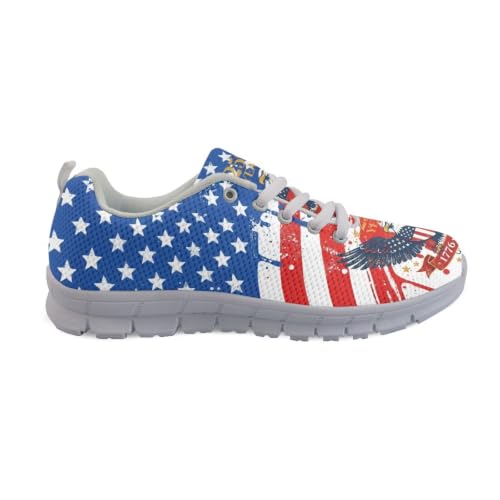 Image of GIFTPUZZ Mens Lace Up Athletic Trainers Running Sneakers Wedge Breathable Gym Lightweight Sports Tennis Shoes