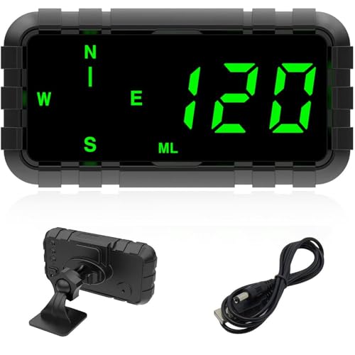 OinDoDi Heads Up Display for Car Digital GPS Speedometer kit MPH Odometer Automotive Compass for Dashboard HUD Fatigued Driving Alert Speeding Alarm for Trucks Golf cart All Vehicles (C3010)