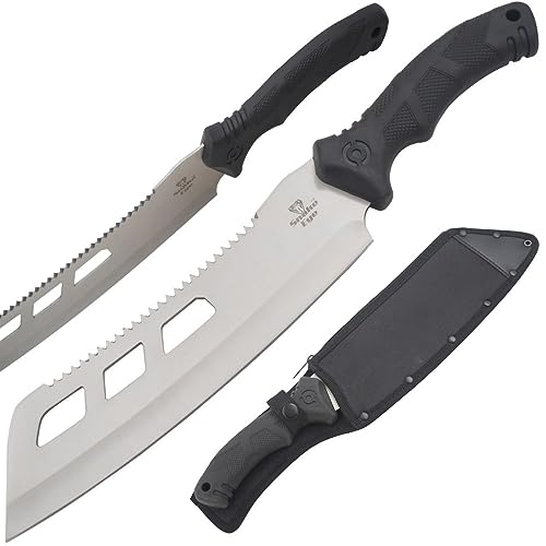 Snake Eye Tactical Fix Blade Rambo Style Survival Hunting Outdoor Knife with Nylon Sheath (Silver-1860)
