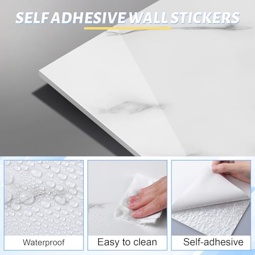 Paneles de pared impermeables autoadhesivos Nuanchu con herramientas para decoración 4