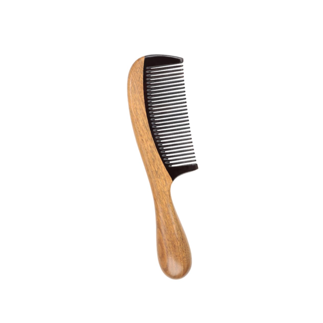 1a Peine Redondo De Natural Mango Grueso Peine Antiestático y Masajeador Cabello Accesorio De Peluquería Casa