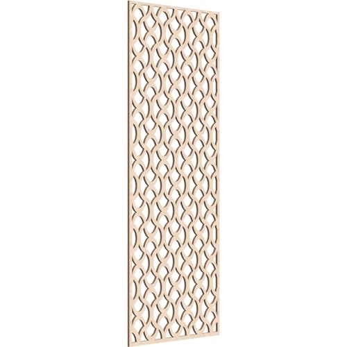 Image of 27 3 /8 inchW x 69 3 /8 inchH x 3 /8 inchT Resort Decorative Fretwork Wood Wall Panels, Red Oak