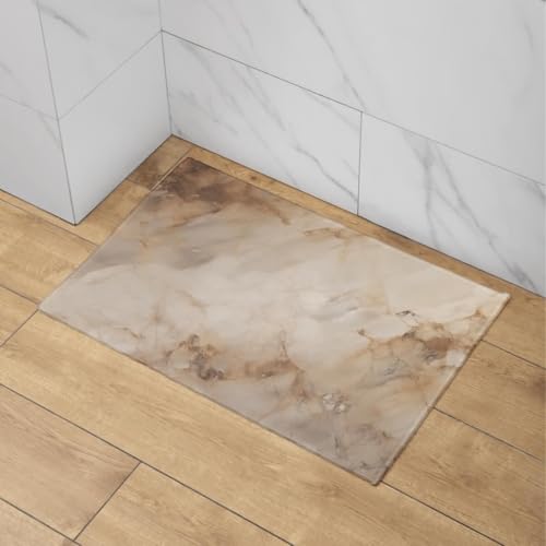 Grand tapis de sol paillasson extérieur au design effet marbre raffiné